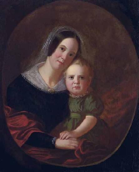 George Caleb Bingham Mrs George Caleb Bingham (Sarah Elizabeth Hutchison) and son, Newton